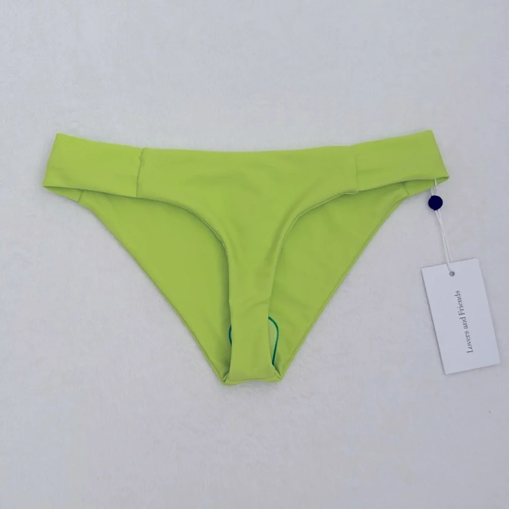 {NWT} Lovers + Friends | Neon Fun Loving Bikini Swimsuit Set Arctic Lime XXS/XS - Picture 7 of 15